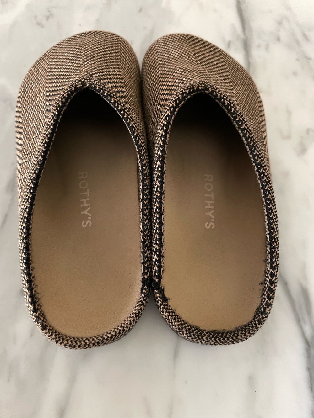 Rothy's The Casual Clog Spice Herringbone Size 10 Rare Brown Hemp - Picture 4 of 9